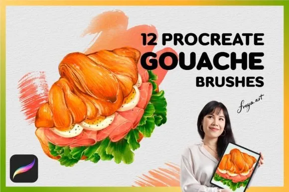 Gouache Brushes - free Procreate brush collection