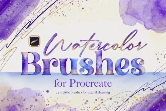 Watercolor Brushes - free Procreate brush collection