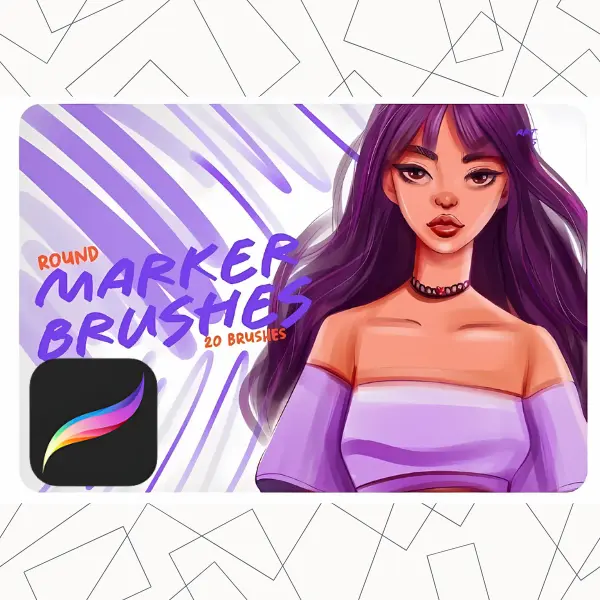 Marker for Characters Brushes - Procreate Brushes - free Procreate brush pack