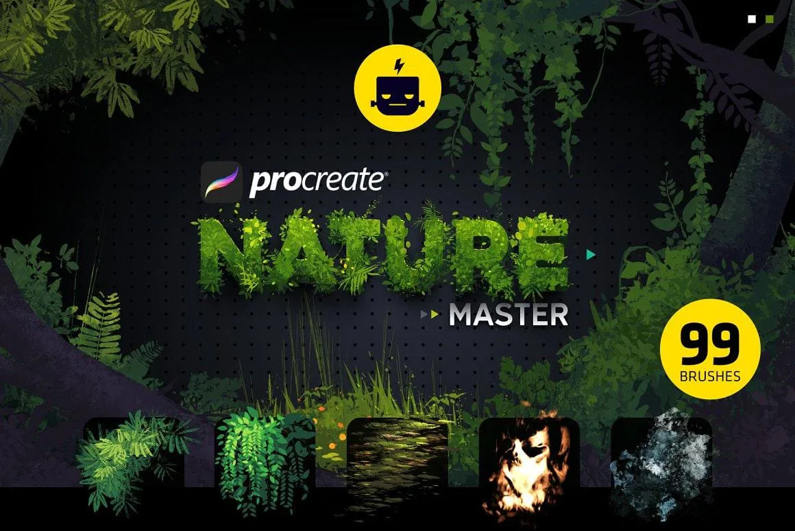 Nature Master for Procreate - free Procreate brush pack
