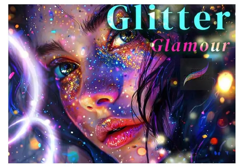 Glitter Glamour for Procreate - free Procreate brush pack
