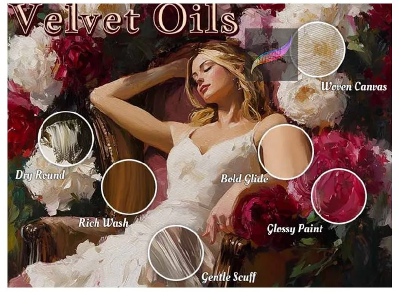 Velvet Oils Brushes for Procreate - free Procreate brush pack