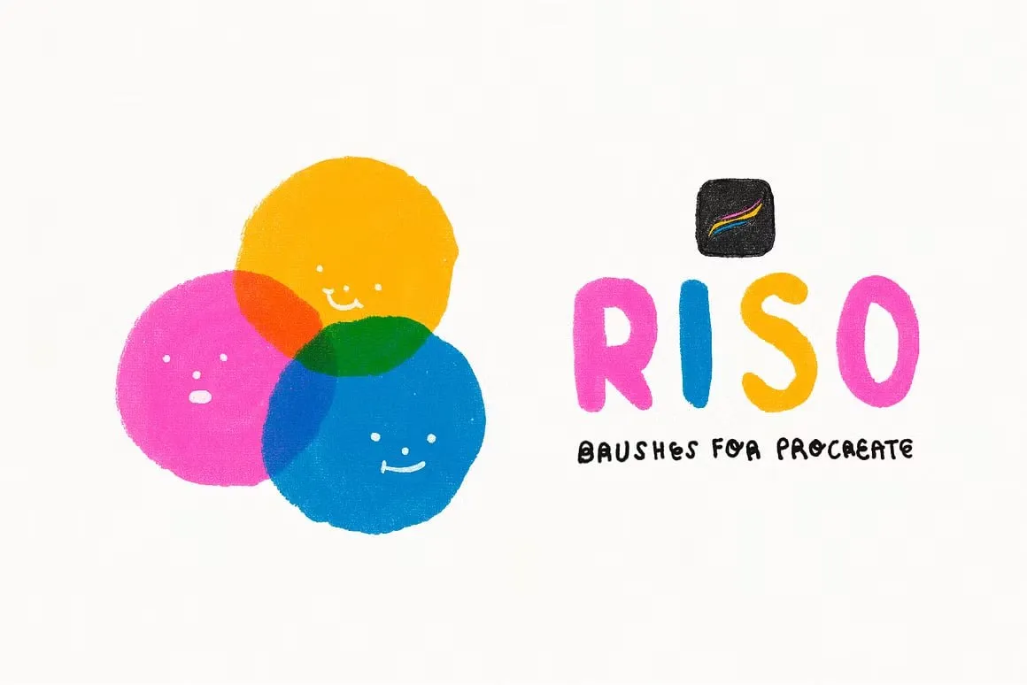 Riso Brushes for Procreate – Texture Set - free Procreate brush pack