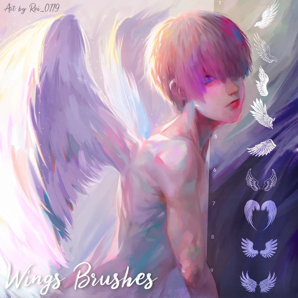 Wings Brushes for Procreate - free Procreate brush pack