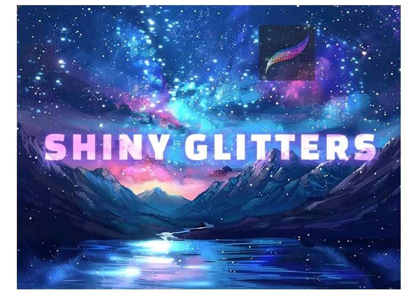 Shiny Glitters for Procreate - free Procreate brush pack