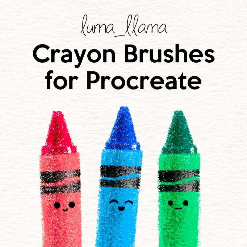 Crayon Brushes for Procreate - free Procreate brush pack