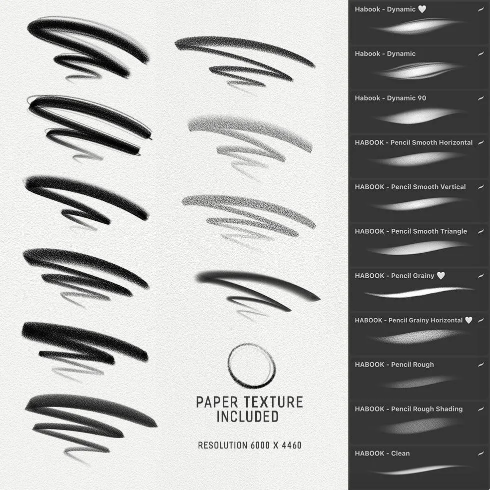 Pencil Brushes for Procreate - free Procreate brush pack