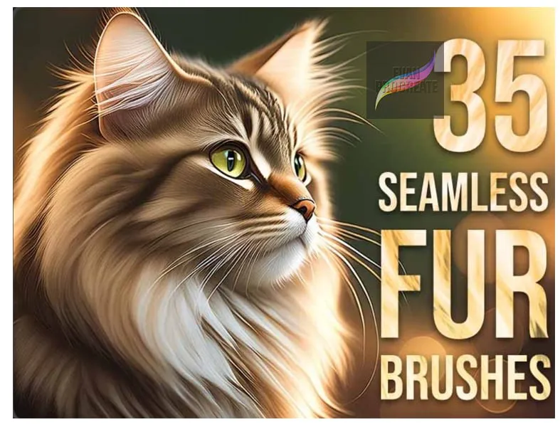 35 Seamless Fur Brushes For Procreate - free Procreate brush pack
