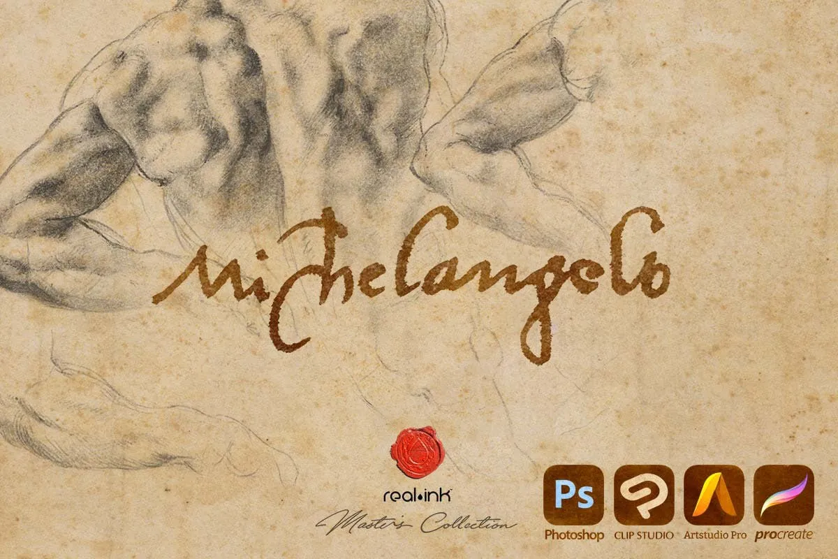 Michelangelo Brushes for Procreate - free Procreate brush pack