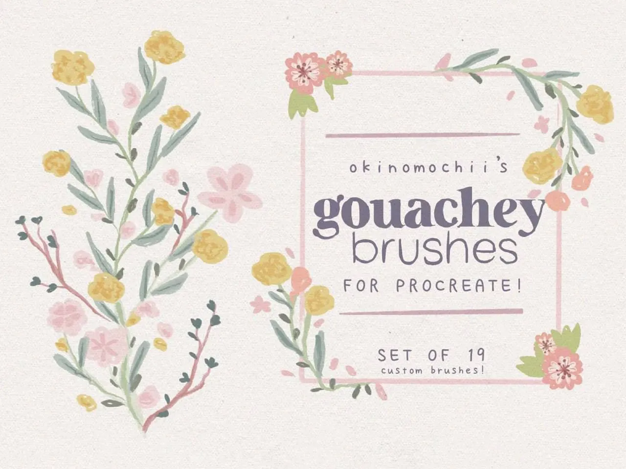 Gouachey Brushes for Procreate - free Procreate brush pack