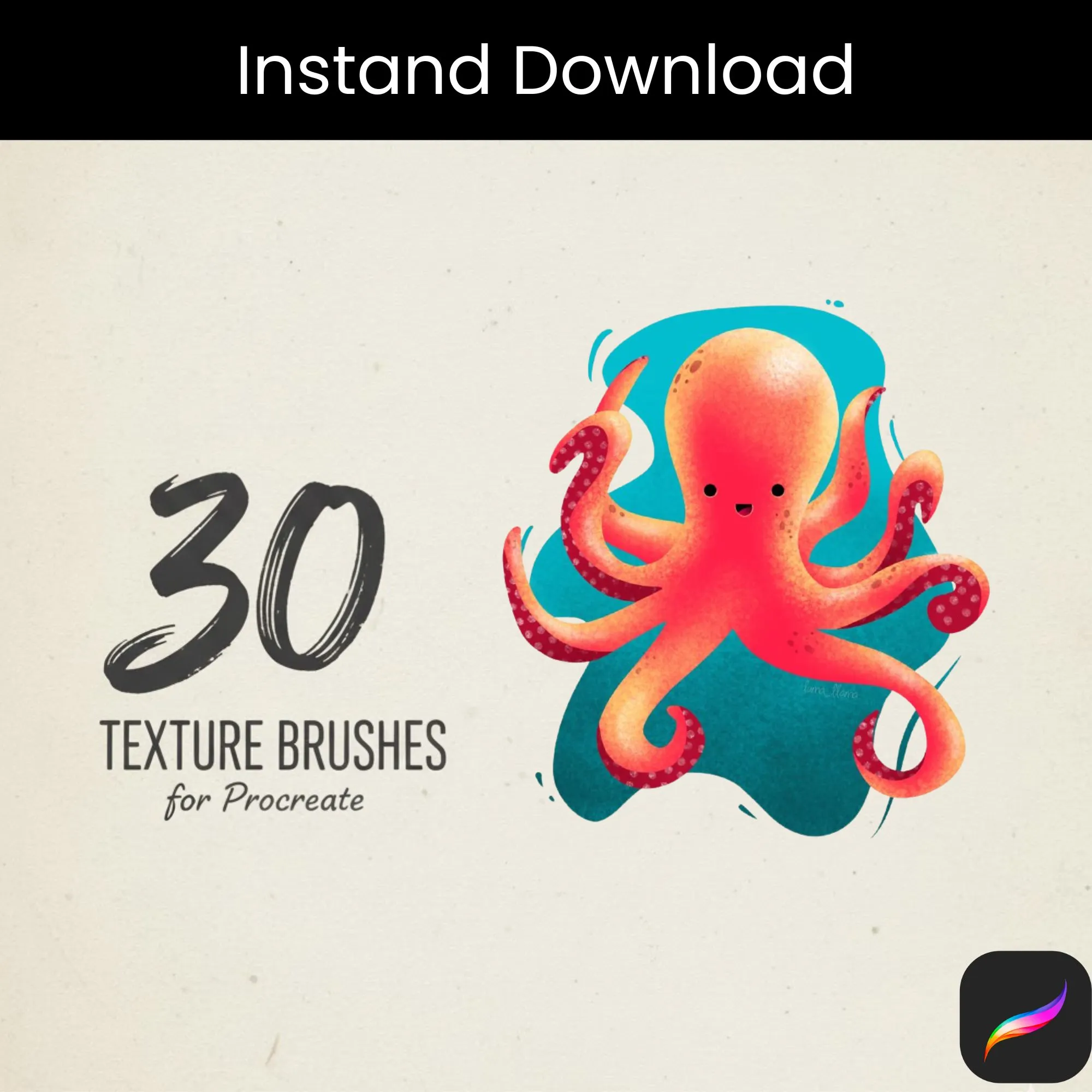 30 texture brushset for procreate - free Procreate brush pack