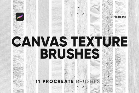 10 Canvas Texture Brushes Procreate - free Procreate brush pack