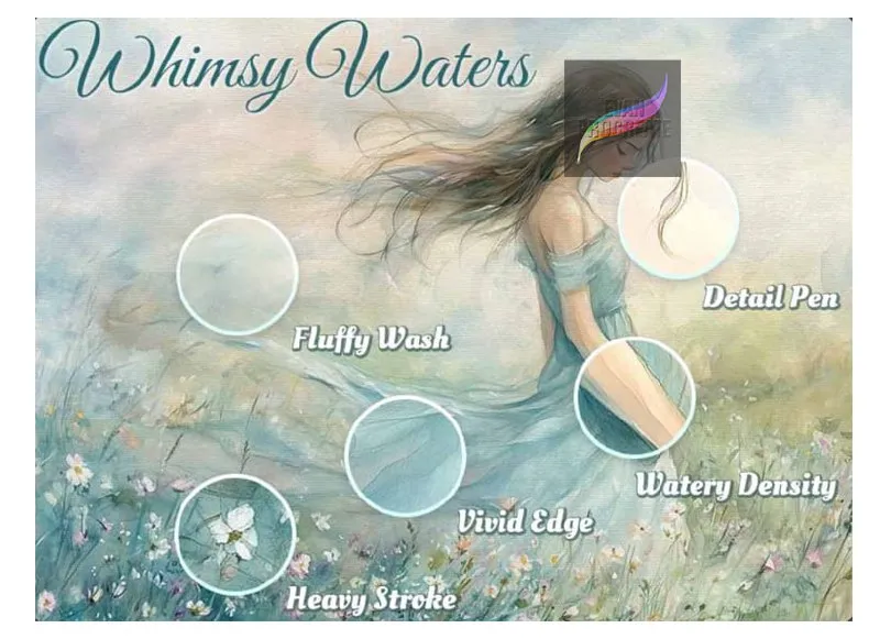 Whimsy Waters for Procreate - free Procreate brush pack