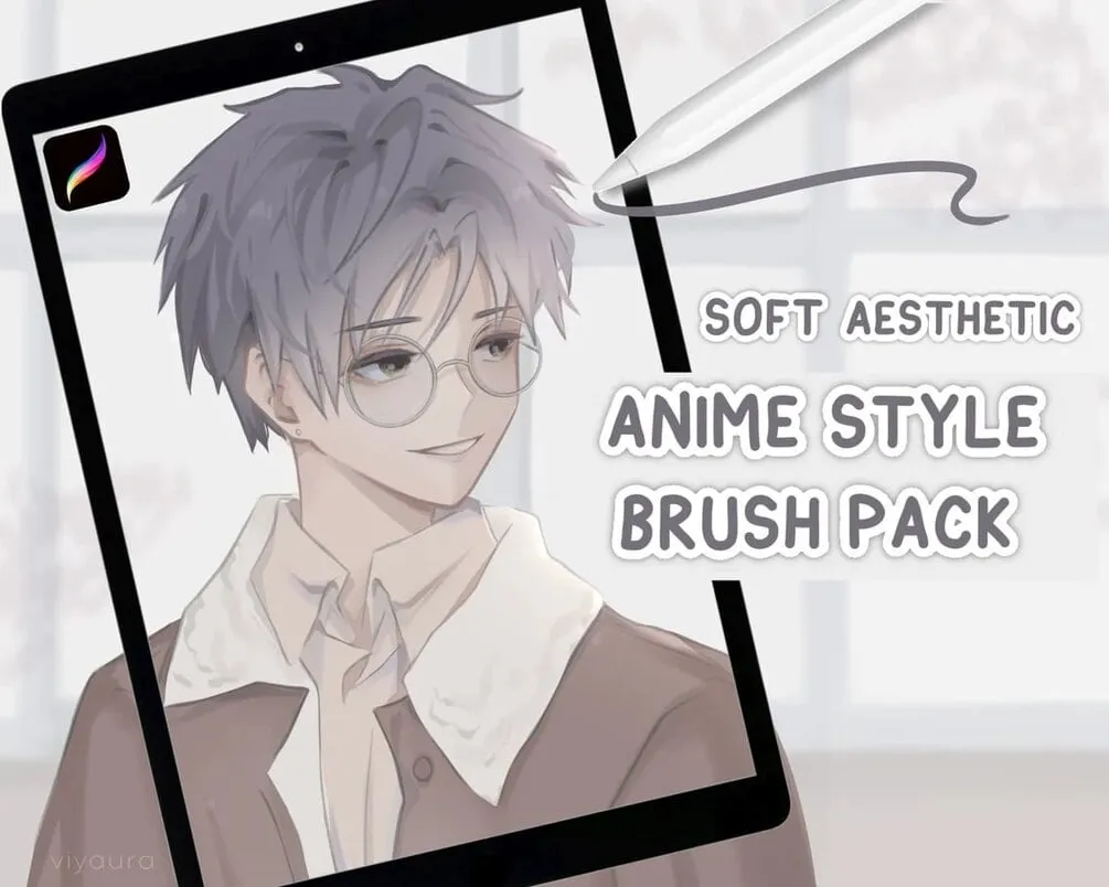 Soft Anime Brush Set for Procreate - free Procreate brush pack