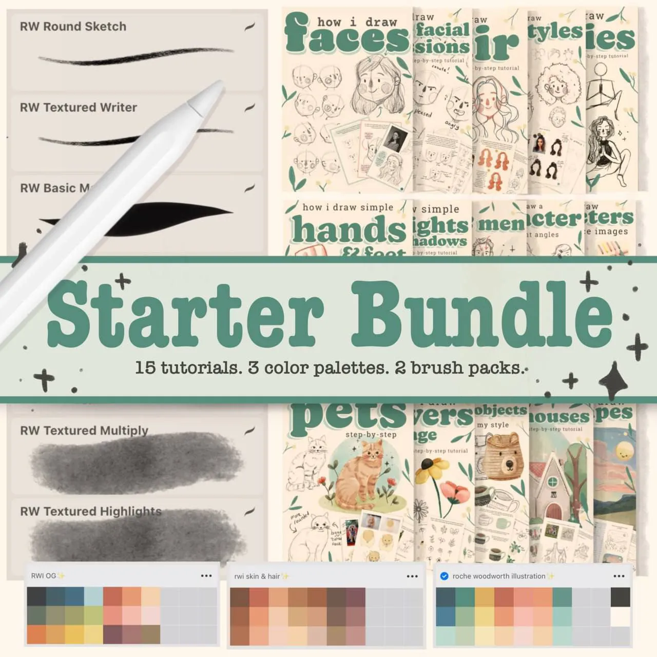 Starter Bundle for Procreate - free Procreate brush pack